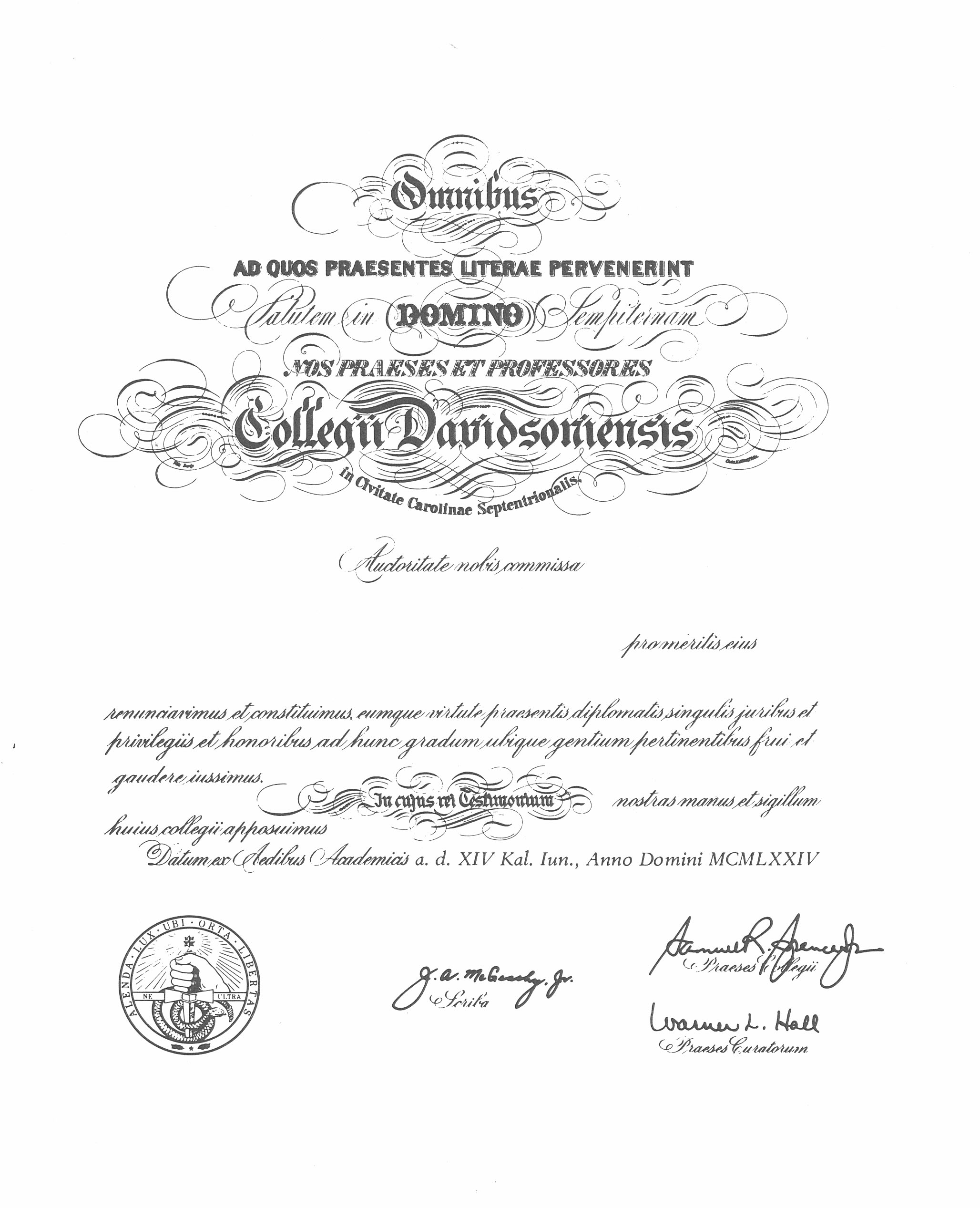 Davidson diploma