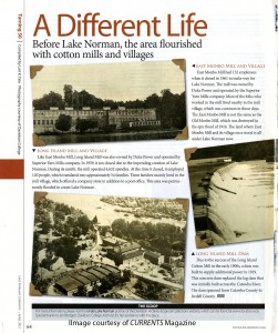 An article from Currents magazine about the two mills that are now "under the lake."