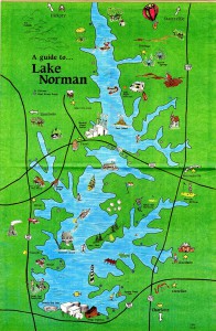 Map from "Lake Norman Magazine Guide" - July 1989