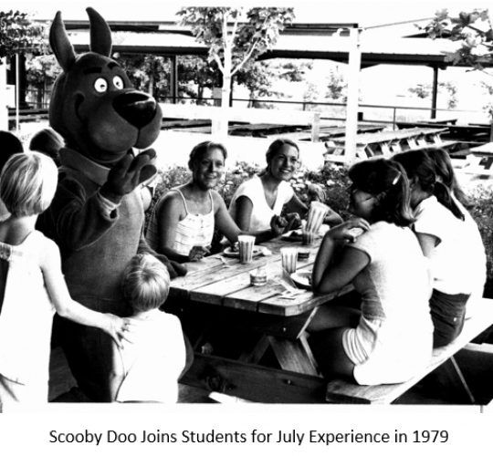 Scooby Doo Joins Students for July Experience in 1979