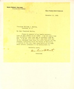 A scanned letter from the presidential papers of William J. Martin discussing the theory of revolution.