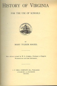 Currell title page, "History of Virginia"