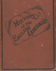 Textbook cover, "Mistory of the English Language"