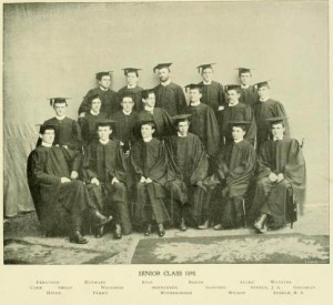 Class of 1898 in caps and gowns.