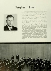 Symphonic band page in yearbook from 1946