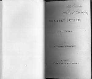 The Scarlet Letter. RBR's 1st edition from the Fugate Collection.