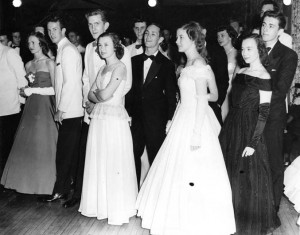 Students and dates at the 1947 formal.