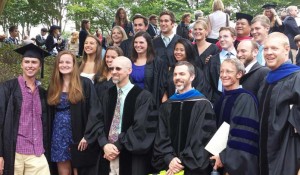 Environmental Studies majors and faculty at the 2014 commencement