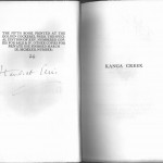 Kanga Creek, with author's signature. The edition note, "The fifth book printed at the Golden Cockerel Press. This special edition of XXV. numbered copies for sale & IV. other copies for private use finished March IX. MCMXXII. number: 24"