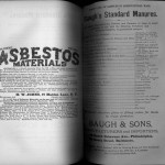 Advertisements for Asbestos Materials, Baugh's Standard Manures, and Baugh & Sons, Manufacturers and Importers