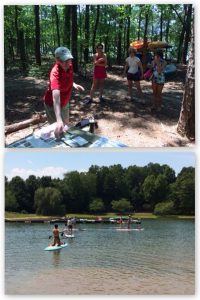 Jan leading a paddleboard tour of the history of Lake Norman in July 2015, in partnership with Davidson Parks and Recreation.