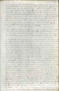 This image is a scan of the first page of faculty minutes from February 1863. The typescript is in the main body of the text.