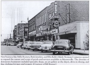 Cars parked along Main Street Mooresville