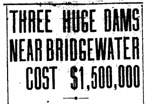 Headline from the Charlotte Observer.  In the days following the flood, plans were finalized to construct three new hydroelectric dams further north on the Catawba in order to generate power and try and prevent a flood of this magnitude from occurring again.  