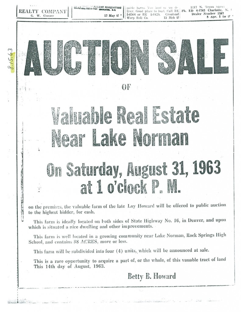 Real Estate Auction in Lincoln County